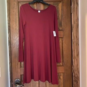 Old Navy Burgundy Swing Dress
